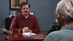 And then Ron Dunn turns out to be a liberal hippie who talks about his feelings and so Ron Swanson hates Ron Dunn