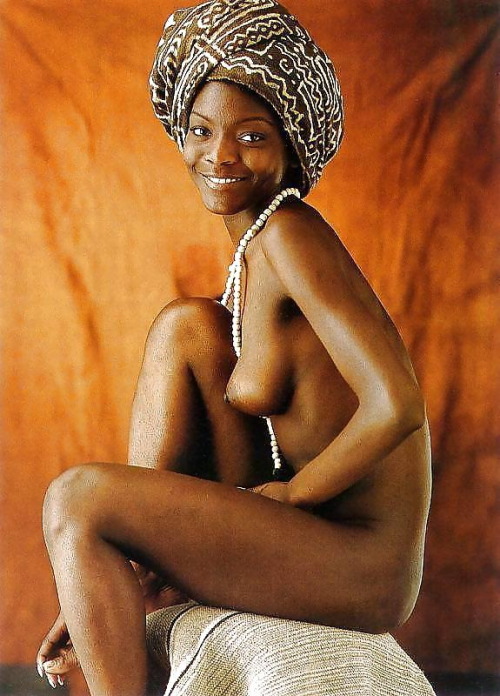 Black hairy african woman