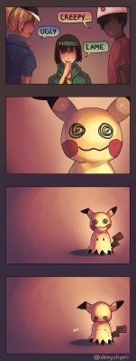 cavalier-renegade:  shinyshynii:  Always.  I thought for sure it was going to be Dio under there.   this is me&hellip;I want mimikyu on my team for the new gen &lt;3