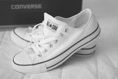 converse bianche tumblr amore