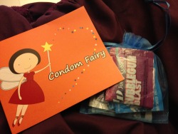 submissivefeminist:  lesbian-through-life:  thosewhoshowup:  So my school has this thing called the “Condom Fairy”. You just go to the Student Health website and state your preferences. You can choose male and/or female condoms and weather or not