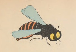 nemfrog: A pretty bee. Scènes de la vie privée des animaux. 1900. Benjamin Rabier.
