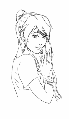 Quick Pyrrha line art for xlthuathopec! I&rsquo;m gonna try to bust out these request in line art quickly so I can take te time on all your requests people! Wish me luck!