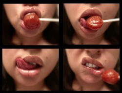 harley-daddy:  hairynipguy:  diaryof-alittleswitch:  I don’t think I have ever shared this photoset. So, here…  Enjoy the lollipop.  Yum can I kiss those sticky lollipop lips to taste the flavor lol wink  No you may not. Those luscious lips belong