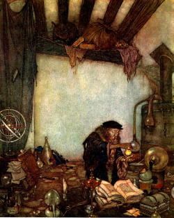 Edmund Dulac. The Alchemist.