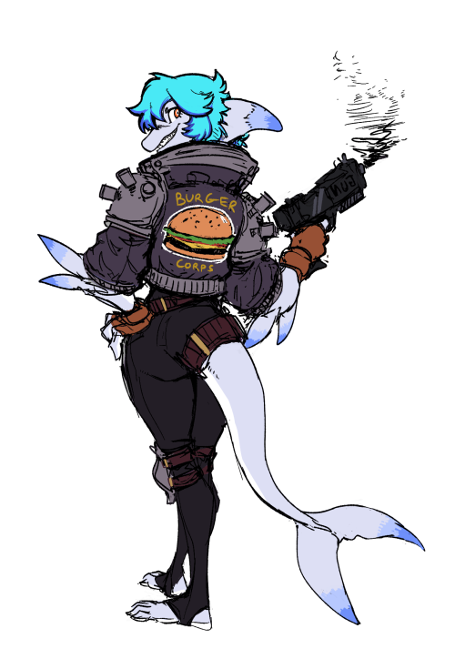guoh-art:burger dolphin