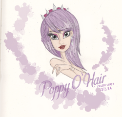 freshplinfa:  Poppy O’Hair™ - Ever After High™ Ok, i deleted the handdrawn version and tried to edit it… I LOVE HER SO MUCH!!!  ©2014 Mattel. All Rights Reserved. Art by freshplinfa
