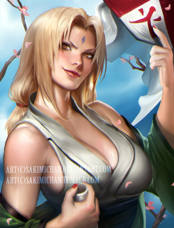 sakimichan:  I love Tsunade, She’s an awesome character ! Garra’s next ^_~🌟PSD🌟 High res🌟Video process available as part of term 3 reward pack ► http://www.patreon.com/creation?hid=1353667&amp;rf=371321◄ View reward archive for more