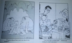 kramergate:  my sleeping pills just kicked in heavily and im genuinely on the verge of tears because i for some reaon remembered a misprint in a 1980s newspaper that switched the captions between Far Side and Dennis the Menace 