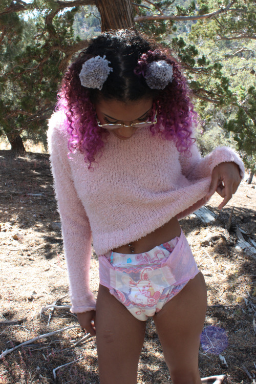 sunnylildays:  I always take my pants off in the forestPatreon for the rest of these outdoor diaper pictures