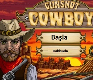 Cowboy shooting guns