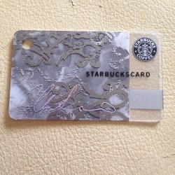 #tbt to when my fave designer @csiriano designed a Starbucks card in 09! 😊 #starbuckscard #pretty #silver #designer #fave #ChristianSiriano