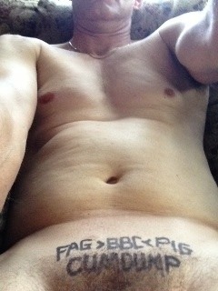 faggot31:  I am Marcuse Cock Slut that lives Indianapolis IN looking to be owned  Tattoo me as a sissy faggot cocksucker, a queer, fag, cunt, bitch and any other degrading and humiliating things you want to me. Im a pathetic faggot worm and a disgusting