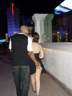 Hubby can only watch as his wife is groped in public