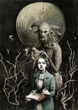 santiagocaruso:  Santiago Caruso : “Pan’s Labyrinth II&ldquo; / Ink and scratching over paper /  24,5 x 34,5 cm / 2013 Unpublished cover of “Pan’s Labyrinth” that will be publish soon by BFI Film Classics &amp; Palgrave Macmillan.  