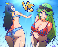 akairiot:  Waifu Wars~ &lt;3(inspired by this…but I love them both)support lewdness - buy merch - ask questions - stream - twitter