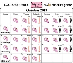 suebuf: greatfone:   unasissycualquiera:   slavesissymaid:  Again this year we have the challenge of chastity, but this time the challenge is more intense. who wants to play for a month? let’s spread this post as much as possible with the reblog, and
