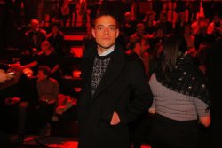 malekbrosinc:  py-rami-d:  Rami Malek at Dior Homme F/W 2017.     HE SITS and he looks good 