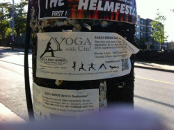 flabbergastedpigeon:  Yoga with Cia!  Saw these posters earlier in the year around Halifax and I just got INSPIRED. More to come later? 