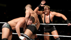 rwfan11:  Cody, Cesaro and Swagger ….I love everything in this shot! :-) 