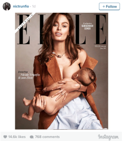 micdotcom:  It’s time to #NormalizeBreastfeeding — and supermodel Nicole Trunfio is taking the chargeElle Australia made a bold statement with its June issue, which features 29-year-old model Nicole Trunfio breastfeeding her 4-month-old son, Zion.