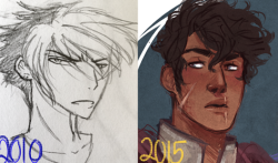 doodlesfromthebird: Did a little “Draw this again” for Mattheus. More of a character glo-up thing than an actual piece redraw, though! I totally recommend this sort of thing if you feel like you haven’t been improving much over time. Even a simple