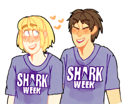 armyns:  soudadrink submitted:  happy shark week B)  oh mY GOD???? THANK YOU THIS IS SO CUTE I LOVE YOU SO MUCH 