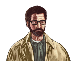 Here&rsquo;s my attempt at making Walt look like a GTA Character.  I think i may like the sketch a bit more.  I probably should have drawn him bald, He&rsquo;s not as recognizable with hair.