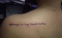 Siempre en mi corazón hermano. #tatu #tattoo #tatuaje #ink #inked #inkup #inklife #letras #lettering #black #caracas #Venezuela #gabodiaz04