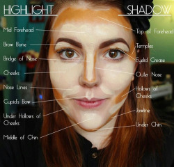 lbvki:  colormelolita:  finally someone breaks it down for those of us who are makeup challenged.  actually really good for those that struggle with lighting in painting! 