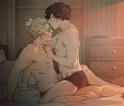 sweetlittlekitty:  Lazy afternoon lovemaking at 221B ♡ Commissioned by the amazing Cumber-porn ! :) 