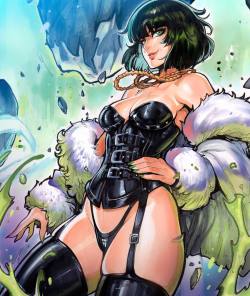 reiquintero:Blizzard from One Punch Man! With this commission I had a lot of freedom in terms of costume, pose and colors so I went for a more revealing outfit, I feel she would wear a tight latex suit under that cozy furry coat :D one look you are gone!