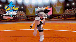 chasekip: You face a different gym leader depending on the version of the game In Pokemon Sword you fight Bea the fighting-type expert, while Pokemon Shield gets Allister the ghost-type expert 