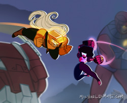 michaeldimotta:  Epic Wars: Steven Universe Edition.  Part of my Epic Wars Saga, for this post I added my favorite Steven Universe characters to the battle.  Enjoy and thanks for all the support and tiny hearts! 