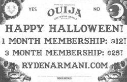 rydenarmani: Yay! It’s time for Halloween deals! Get a one month membership to my website for ผ or three months for ษ! Come see what you’re missing on RydenArmani.com! 🎃 