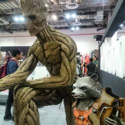 #groot and #rocket #guardiansofthegalaxy #stgcc #toycollection #toyconvention (at Singapore Toy, Game and Comic Convention @ Marina Bay Sands)