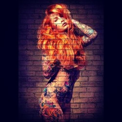 #graffiti #ginger #tatted #pretty #red