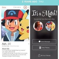 Two years ago Ash was trying to catch me 😏 #before #pokemongo #tinderdays #nothanksimgood