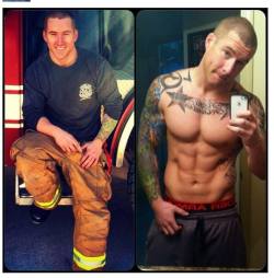 realmenstink:  omahamusclecub:  I love men in uniform  HERE’S A SHOUT TO ALL THE HOT FIREMEN AROUND !!!