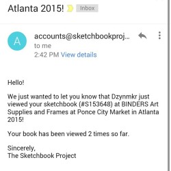 My sketchbook full of skulls is in Atlanta. 2 views so far.