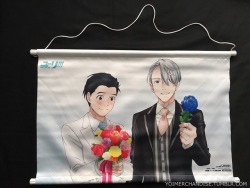 yoimerchandise: YOI x Animega/Bunkyodo Exclusive Tapestry Original Release Date:May 2017 Featured Characters (2 Total):Viktor, Yuuri Highlights:A reward for purchasing all 6 volumes of the YOI DVD or Blu-Rays through Animega/Bunkyodo, this is just the