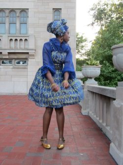 octavekitten:  lyrique86:African fabric + Lolita silhouette = Awesome.  Also, I’m very bad at keeping still for pictures.  I always end up dancing.this is so awesome