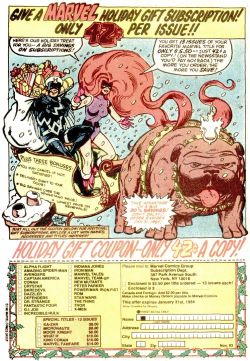 themarvelwayoflife:  Blackbolt and Medusa suscription bulletin by John Byrne (1984). 