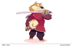 artsyfeathersartsyblog: Samurai Sheba!  A fun bit of character exploration. Bg work has resumed and I was really starting to miss this. Action poses are my jam! 