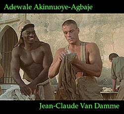 el-mago-de-guapos:  Adewale Akinnuoye-Agbaje &amp; Jean-Claude Van Damme  Legionnaire (1998) 