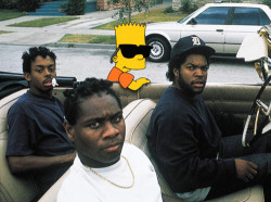 remixlabel:  The Original Boyz In The Hood.. By Mike Remix  Sad thing is, Bart Simpson&rsquo;s more ghetto hood than Ice Cube these days and The Simpsons are fucking lame now.