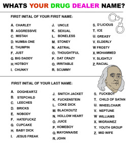 ludere-deorum:  tsuki-no-tsukito:  hey-lip-hows-your-lip:  harryfloorcorn:  What’s your drug dealer name?  SEXUAL BABY DICK IS LITERALLY THE WORST ONE YOU COULD GET  iCE BRICKS WHAT ARE U KIDDING ME  SEXUAL HATEFUCKZ  