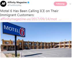 freelance-honey-badger:  gogomrbrown:    expose them. motel 6 cancelled af    The whole story. Not that I GAF about Motel 6 or anything. 