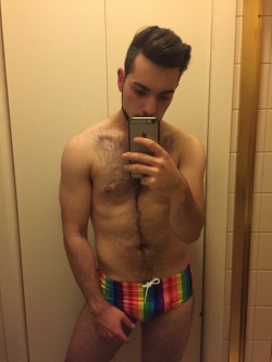 psyqt:  rainbow swimming briefs finally arrived