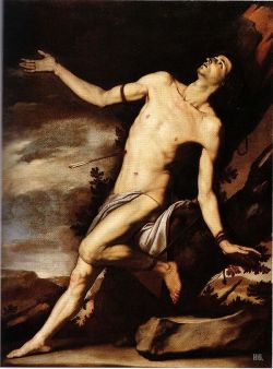 St.Sebastian. Jusepe de Ribera. Spanish. 1591-1652. oil on canvas.  